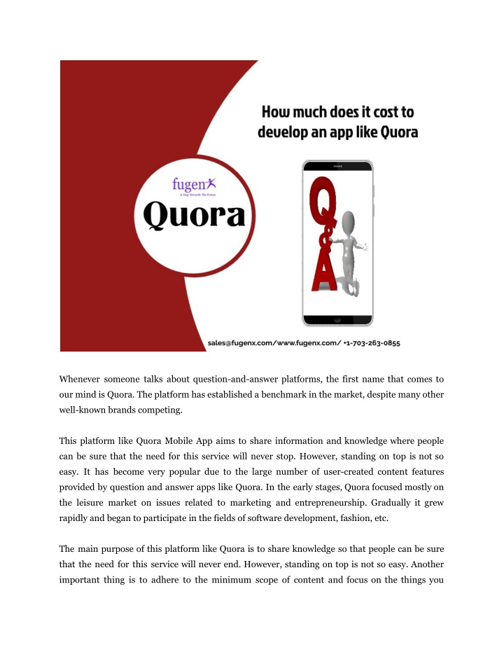 Ppt How Much Does It Cost To Develop An App Like Quora Powerpoint