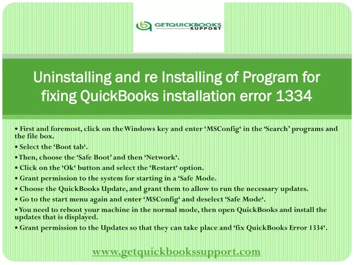 PPT Do You Know How To Manually Fixing QuickBooks Installation Error