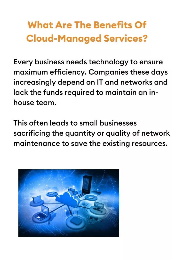 PPT What Are The Benefits Of Cloud Managed Services 1 PowerPoint