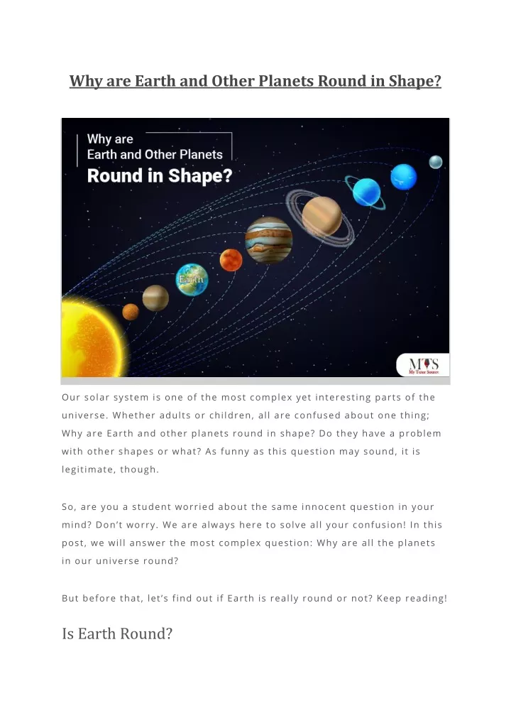 PPT Why Are Earth And Other Planets Round In Shape PowerPoint