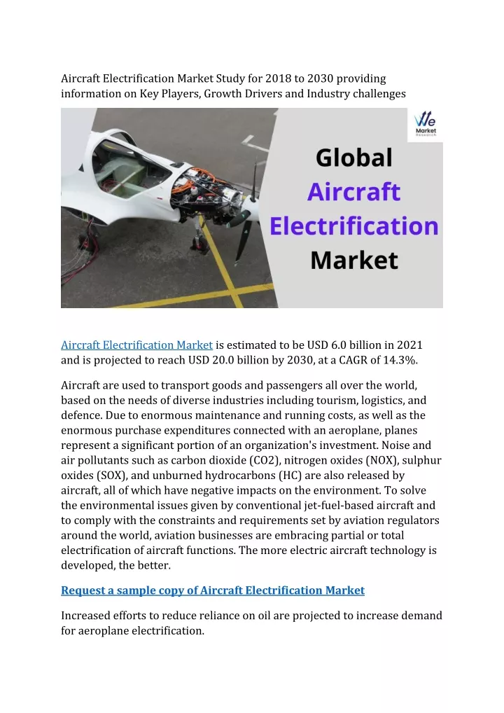 Ppt Aircraft Electrification Market Powerpoint Presentation Free