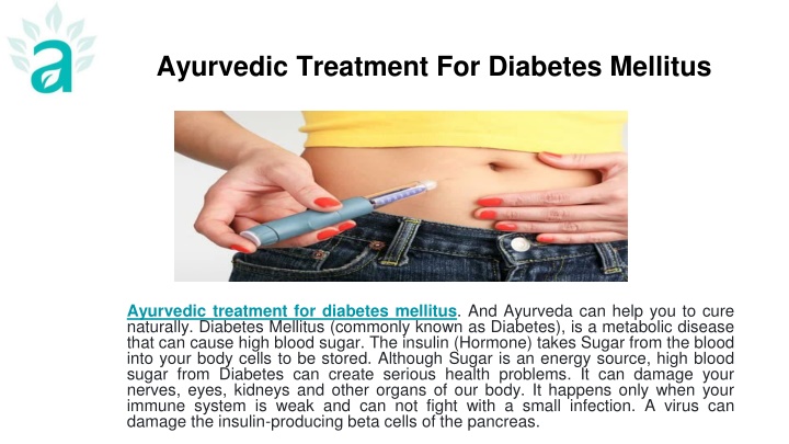 PPT Ayurvedic Treatment For Diabetes Mellitus PowerPoint Presentation