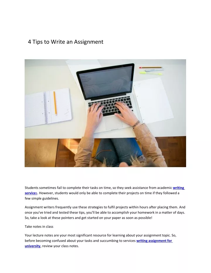 Ppt Tips To Write An Assignment Powerpoint Presentation Free