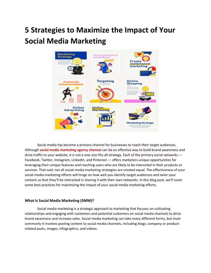 PPT 5 Strategies To Maximize The Impact Of Your Social Media