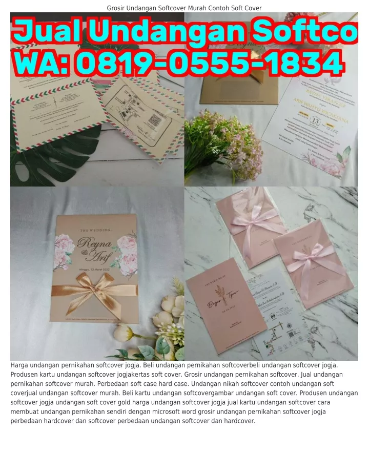 PPT Ö8I9 Ö555 I8ᣮㄐ WA Hardcover Dan Softcover Perbedaan Undangan