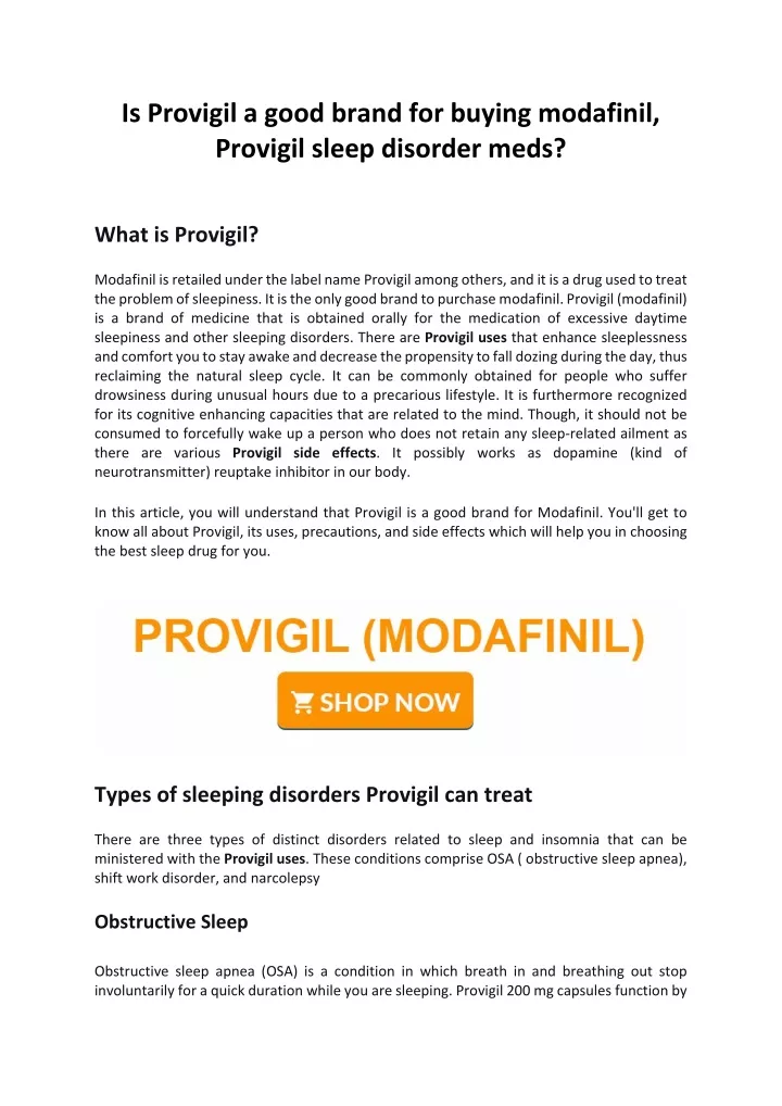 Ppt Is Provigil A Good Brand For Buying Modafinil Powerpoint