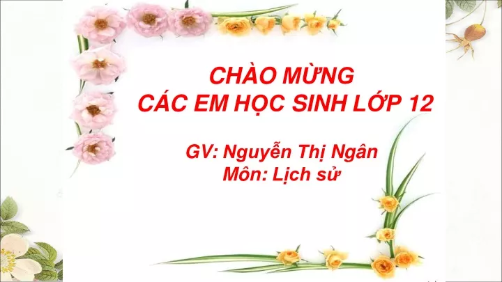 Ppt B I Gi Ng L Ch S B I Phong Tr O D N T C D N Ch Vi T Nam T N M