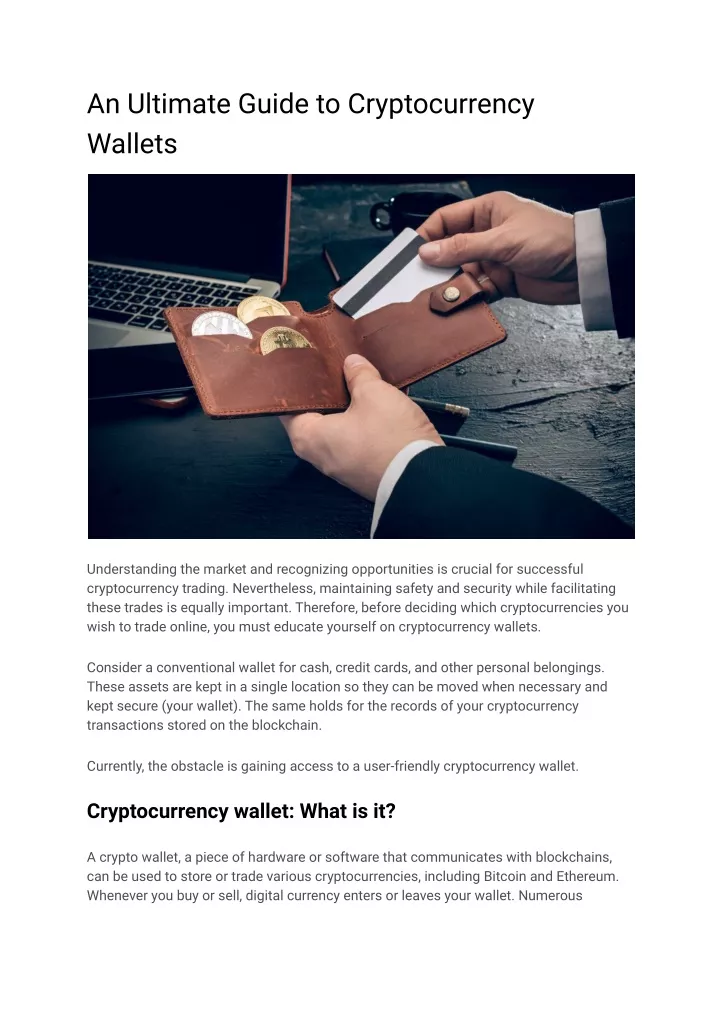 Ppt An Ultimate Guide To Cryptocurrency Wallets Powerpoint