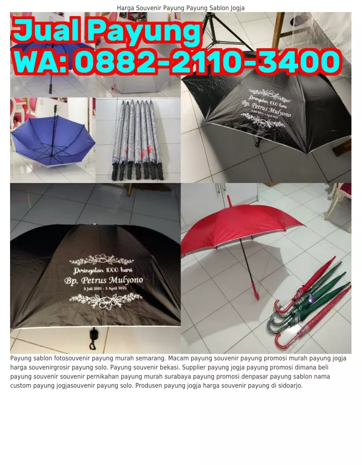 PPT 0882 2110 ᣮԿ00 WA Souvenir Payung Namanya Payung Lipat Jogja