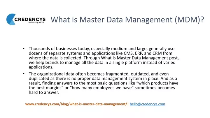 Ppt What Is Master Data Management Mdm Powerpoint Presentation