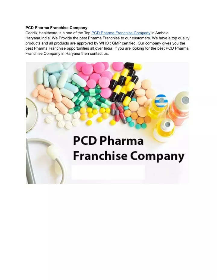 Ppt Pcd Pharma Franchise Company Powerpoint Presentation Free