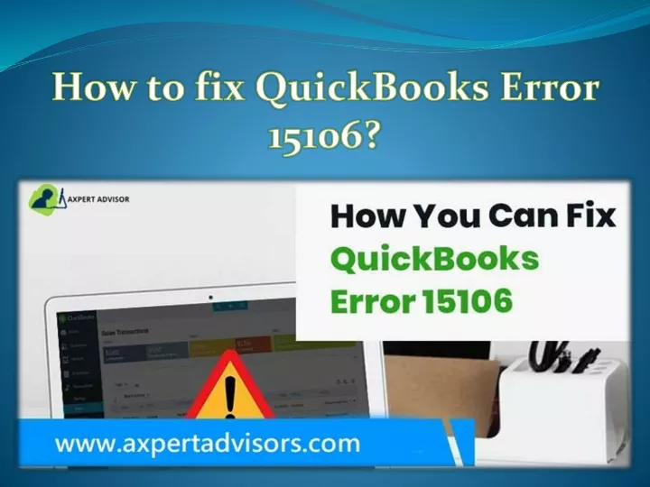 PPT How To Fix QuickBooks Error 15106 PowerPoint Presentation Free