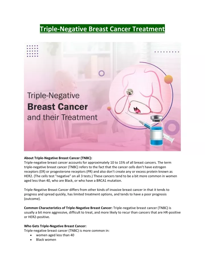 Ppt Triple Negative Breast Cancer Treatment Trodelvy In India