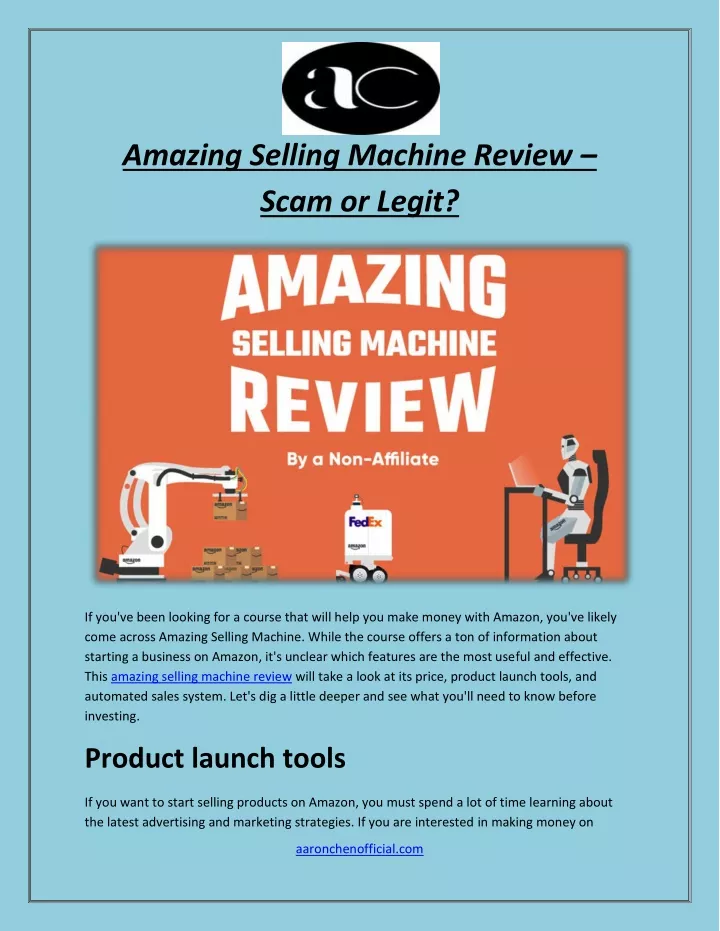 Ppt Amazing Selling Machine Review Scam Or Legit Powerpoint