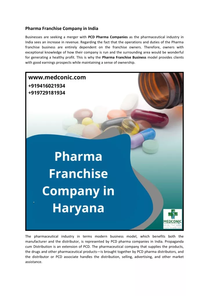 Ppt Pharma Franchise Company In India Powerpoint Presentation Free