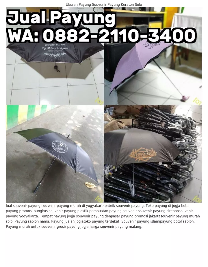 PPT ౦882 2ll౦ ᣮᏎ౦౦ WA Dimana Beli Payung Souvenir Produsen Payung