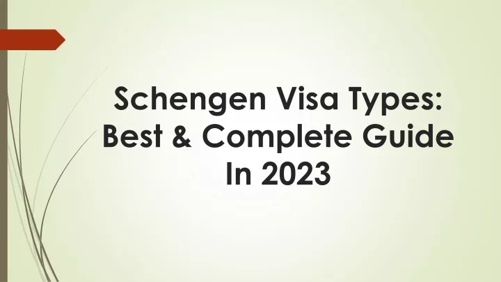 PPT Schengen Visa Types Best Complete Guide In 2023 PowerPoint