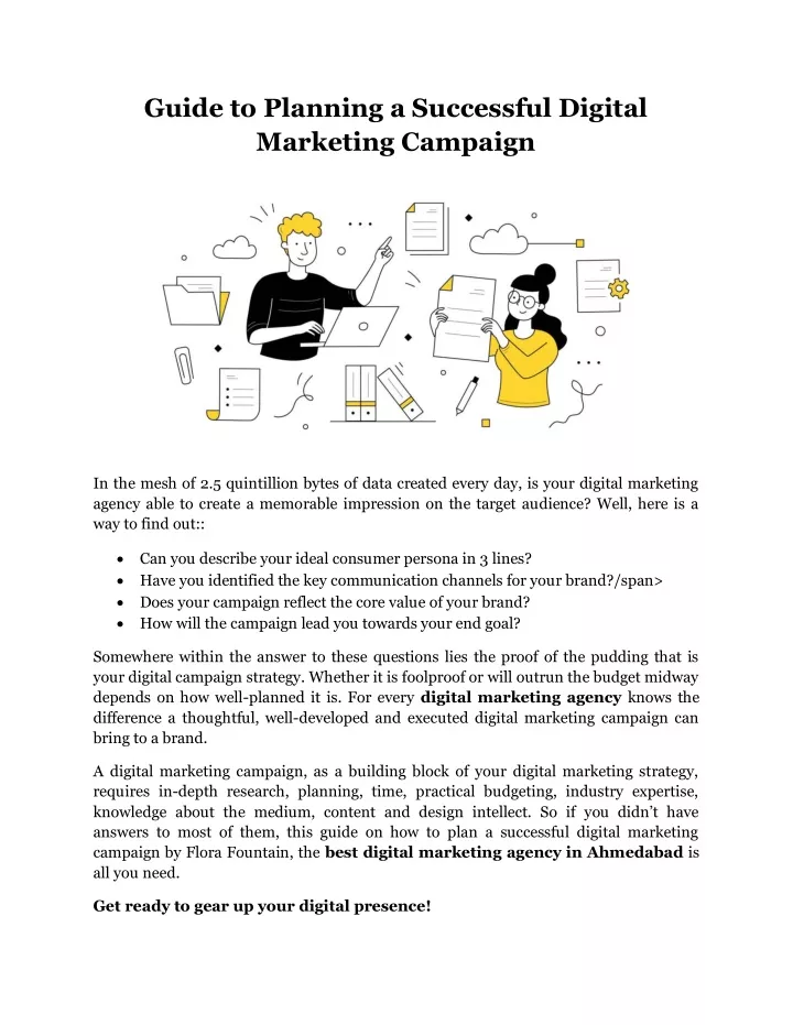 Ppt Guide To Planning A Successful Digital Marketing Campaign