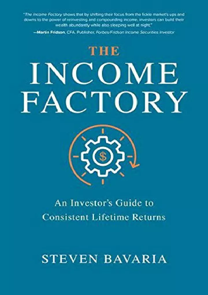 Ppt Ebook D Ownload The Income Factory An Investors Guide To