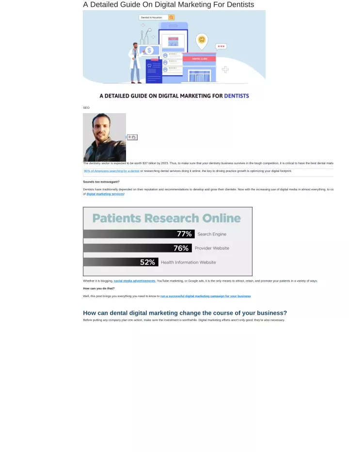 PPT Essential Digital Marketing Strategy For Dentists PowerPoint