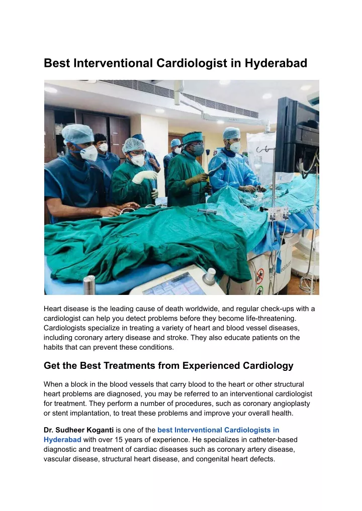 Ppt Trusted Cardiac Care In Hyderabad Your Guide To The Best