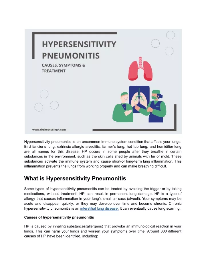 Ppt Hypersensitivity Pneumonitis Causes Symptoms Treatment