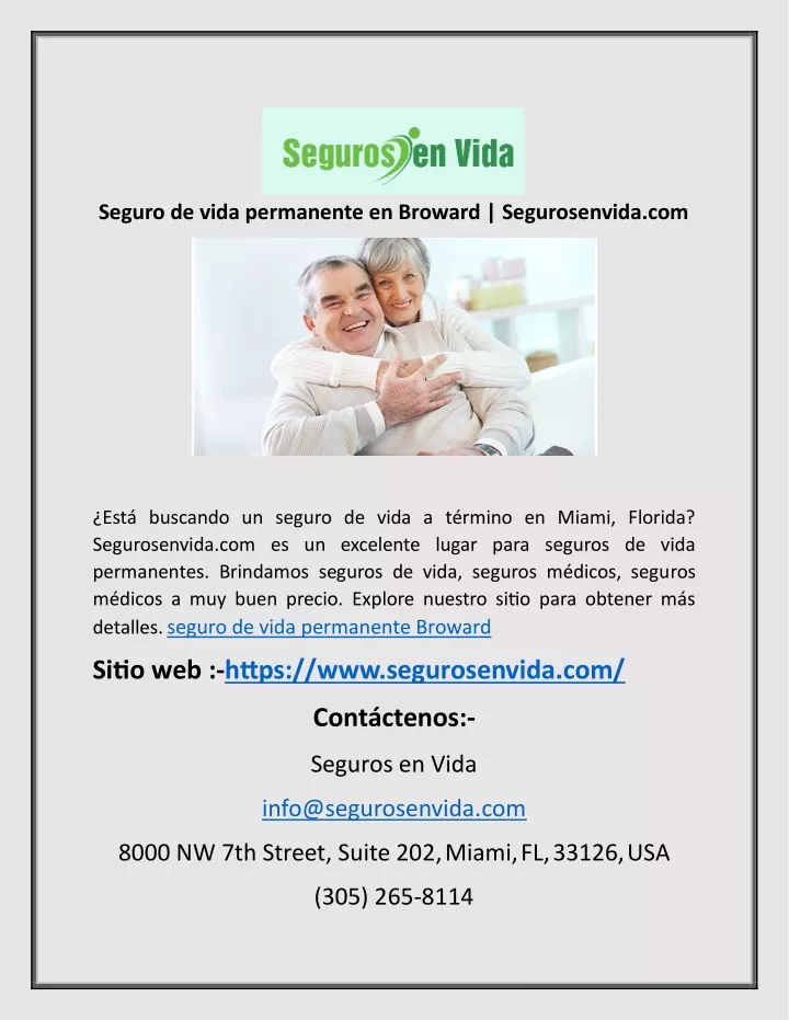 PPT Seguro De Vida Permanente En Broward Segurosenvida