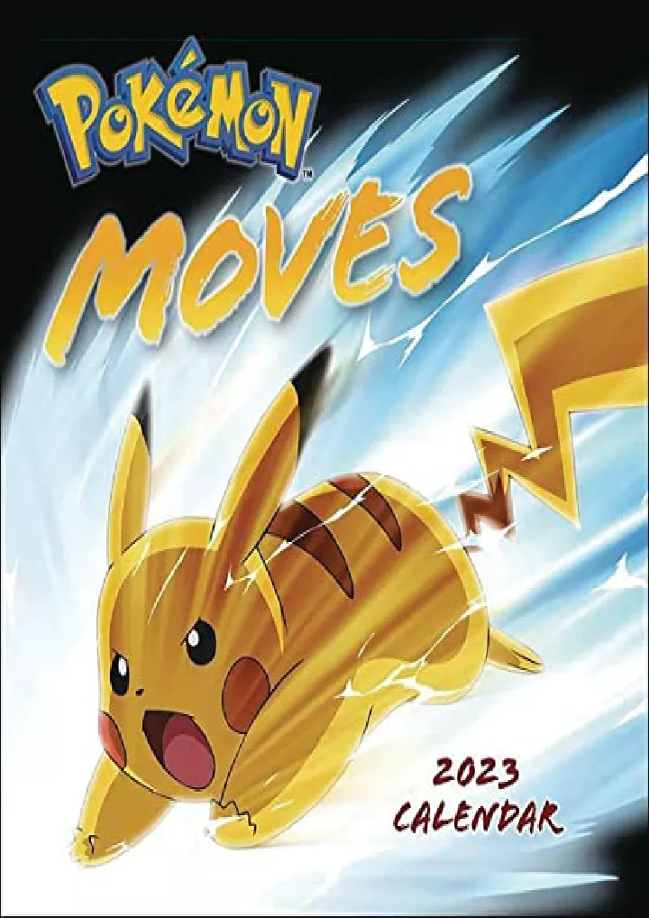 PPT DOWNLOAD PDF Pokémon Moves 2023 Wall Calendar PowerPoint