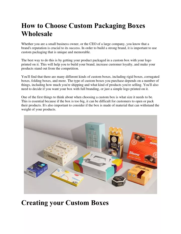 Ppt How To Choose Custom Packaging Boxes Wholesale Powerpoint