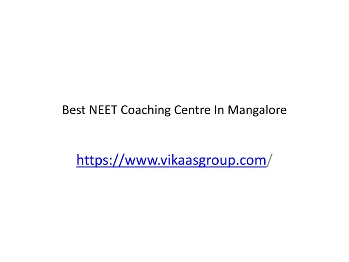 best neet coaching centre in mangalore