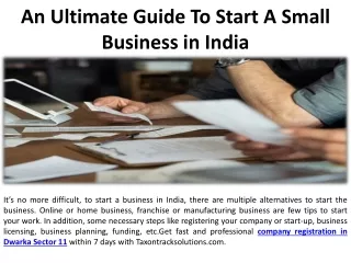 An Ultimate Guide To Starting A Small Business In India