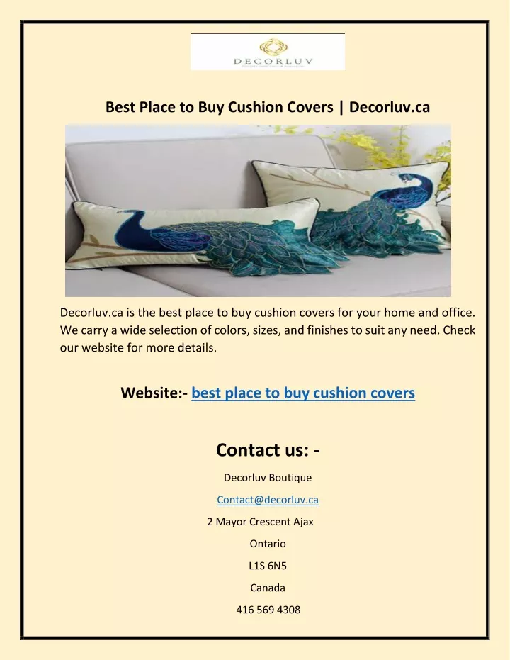 best place to buy cushion covers decorluv ca
