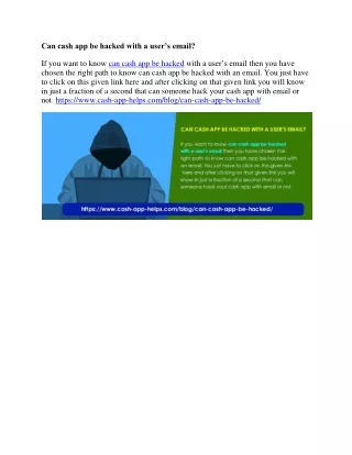 can cash app be hacked with a user s email