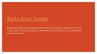banke bihari temple