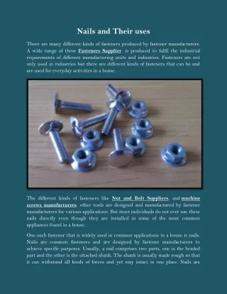 nails and their uses