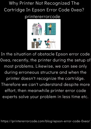 Why Printer Not Recognized The Cartridge In Epson Error Code 0xea