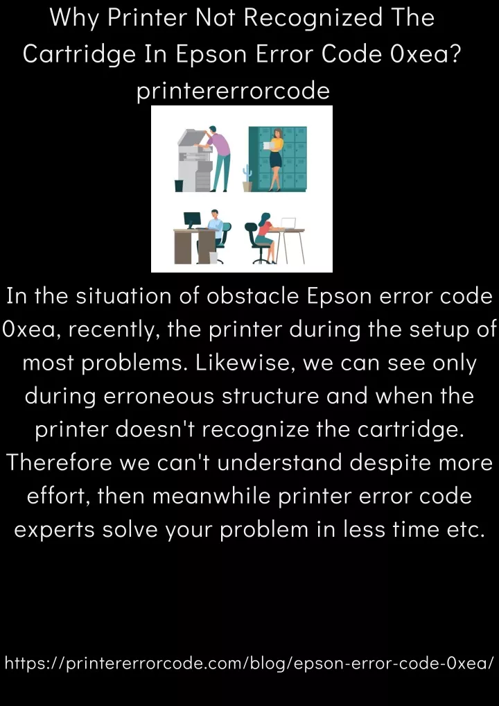 why printer not recognized the cartridge in epson