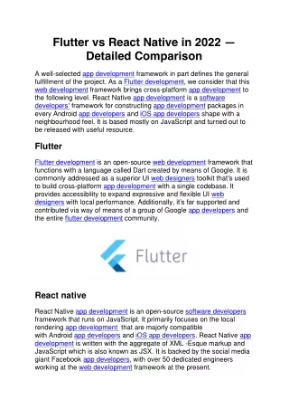 flutter vs react native in 2022 detailed