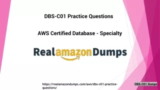 DBS-C01 Exam Dumps By Realamazondumps.com