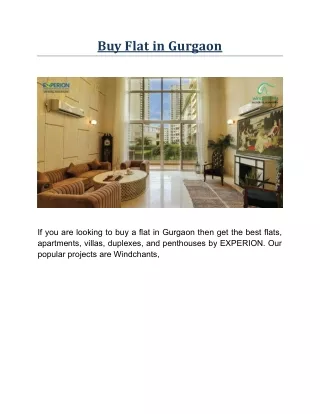buy flat in gurgaon
