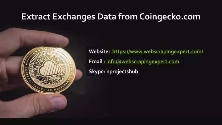 extract exchanges data from coingecko com