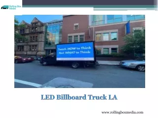 LED Billboard Truck LA