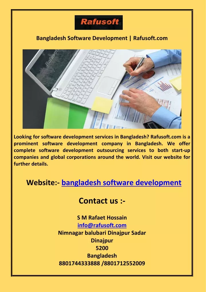 bangladesh software development rafusoft com