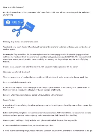what is an url shortener