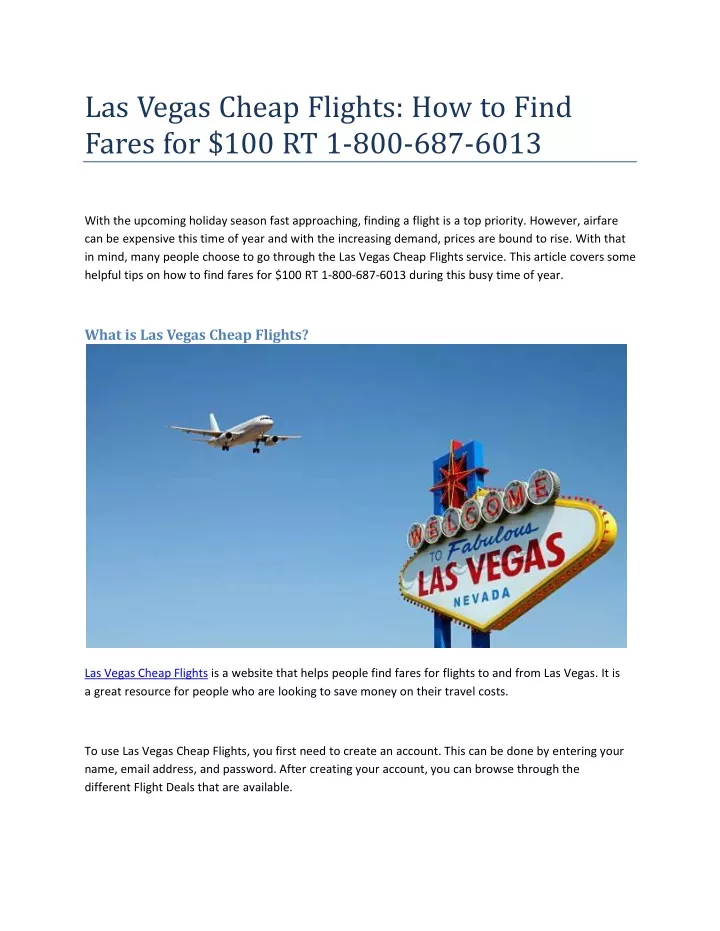 las vegas cheap flights how to find fares