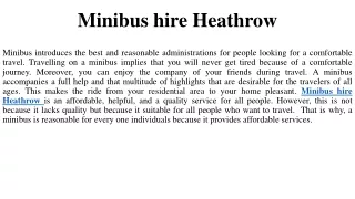 minibus hire heathrow