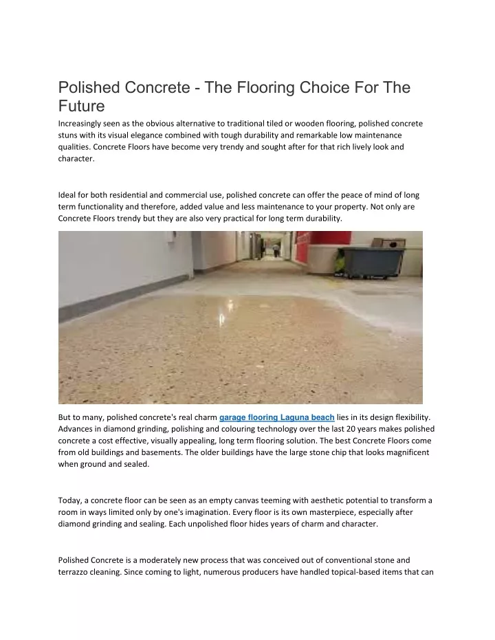 polished concrete the flooring choice