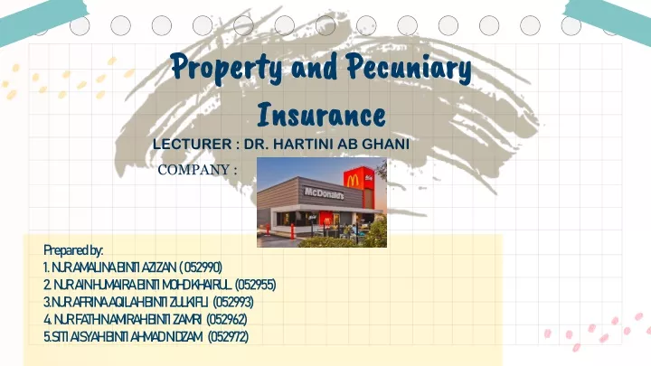 property and pecuniary insurance