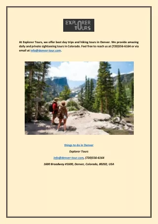 Things to do in Denver denver-tour.com