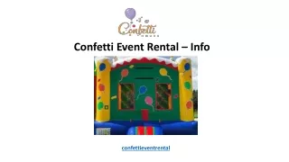 Confetti Event Rental - Info
